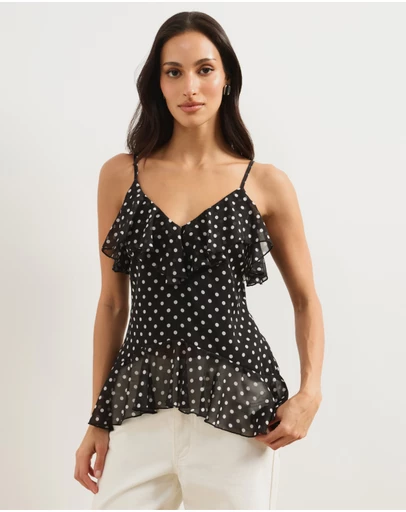 Atmos&Here - Coco Printed Ruffle Camisole