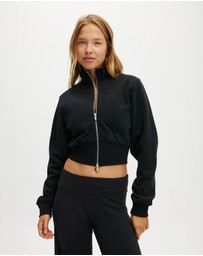 Cotton On Body Active - Plush Fitted Zip Through Jacket