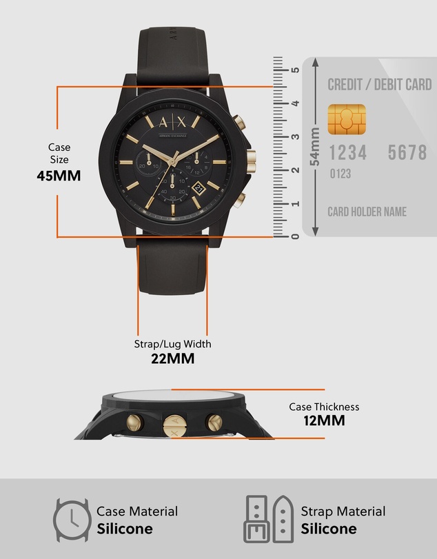 Armani Exchange - Black Chronograph Watch AX7105