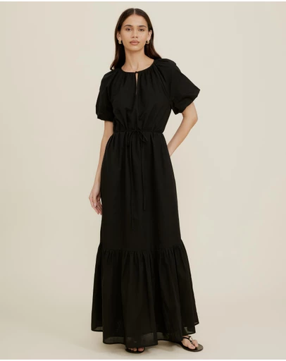 The Fated - Paisley Belted Maxi Dress