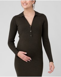 Ripe Maternity - Sammy Knit Polo Dress