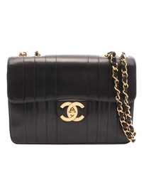 Pre-Loved by Azura Reborn - Pre-Loved CC Vertical Quilt Lambskin Mademoiselle Chain Flap