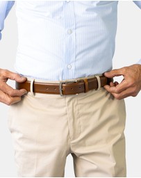 Buckle - Casablanca. Australian Made Classic Leather Belt. 35mm width.