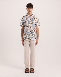 SABA - Evander Cotton Print Short Sleeve Classic Shirt
