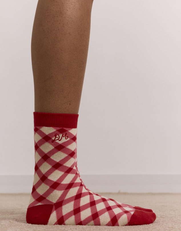 Damson Madder - Calf Length 2 Pack Socks