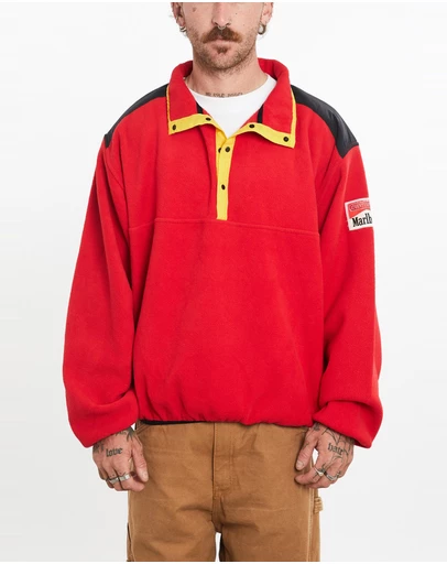 Vintage by The Real Deal - Pre Loved - Vintage 90s Marlboro Cigarettes Pullover Fleece Jacket