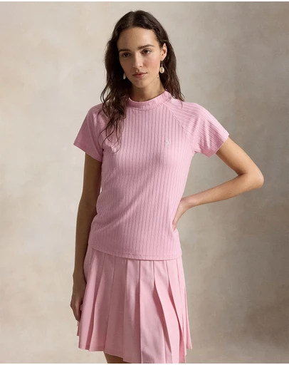 Polo Ralph Lauren - Ribbed Stretch-Blend Mockneck Polo