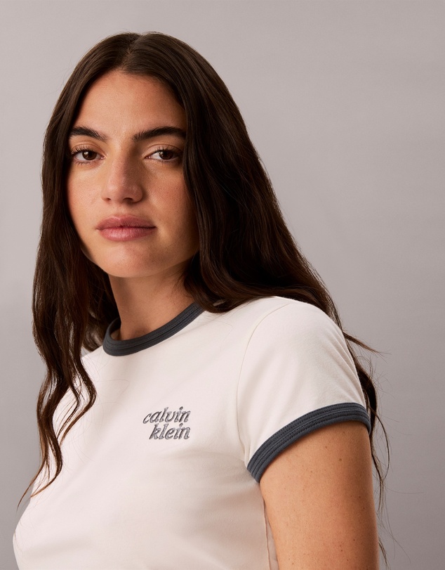 Calvin Klein Jeans - Calvin Klein Logo Slim Ringer Tee