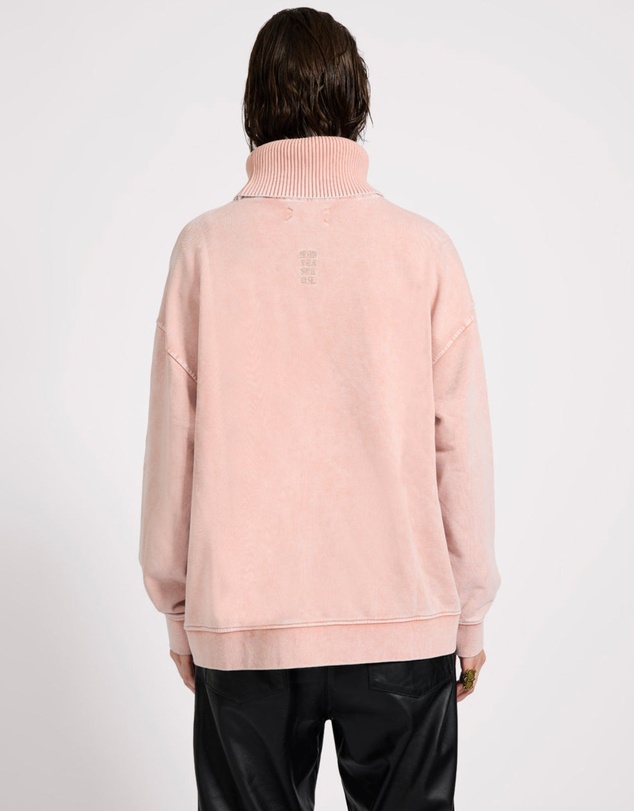 ONE TEASPOON - Fleece Roll Neck Sweater - Blush Pink