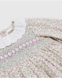 Goldie + Ace - Daphne Long Sleeve Corduroy Smocked Dress - ICONIC EXCLUSIVE - Babies-Kids