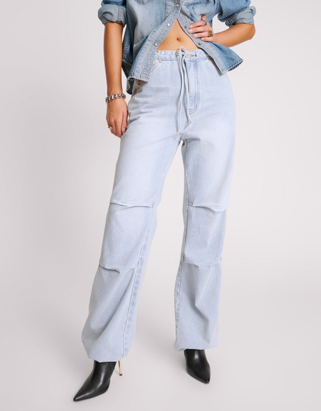ONE TEASPOON - Blue Latte Marley Relaxed Denim Jeans