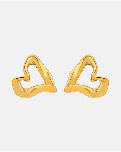 Zoe Olivia - Waterproof Organic Heart Stud Earrings