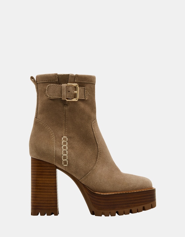 Steve Madden - Summit Taupe Suede Booties