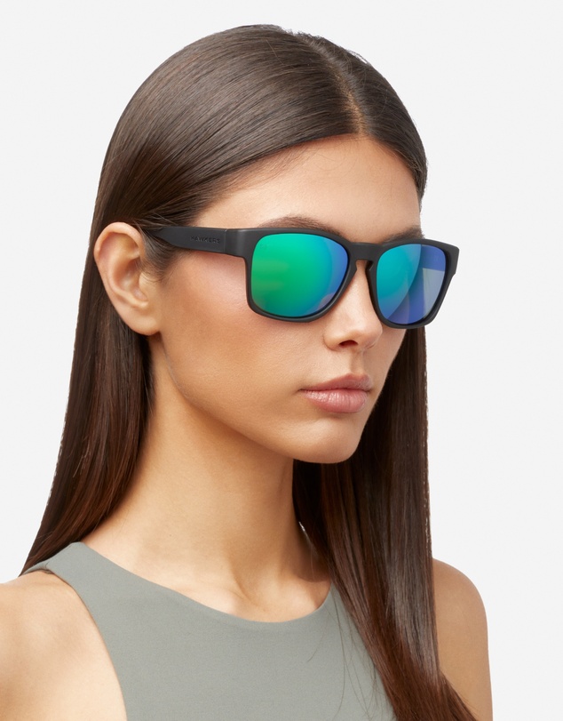 Hawkers Co - HAWKERS - Polarized Black Emerald Core Raw Sunglasses for Men and Women UV400