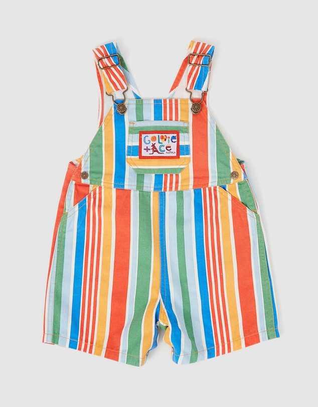 Goldie + Ace - Burton Land Down Under Stripe Denim Overalls- ICONIC EXCLUSIVE