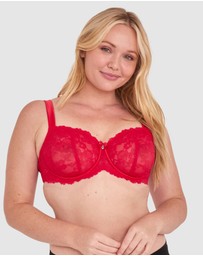 Bras N Things - Bethany Essentials Full Coverage Underwire Bra - Red