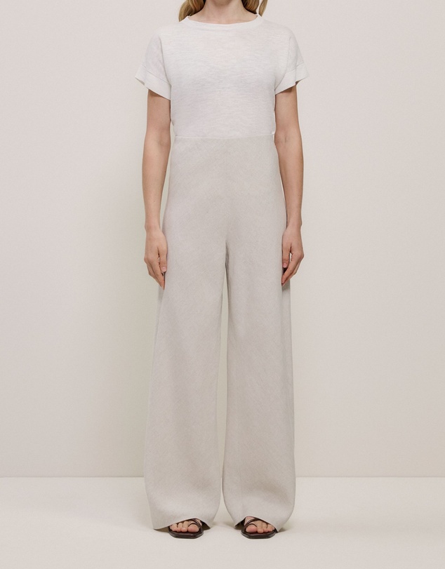 Trenery - Yarn Dyed Linen Bias Pant in Flax