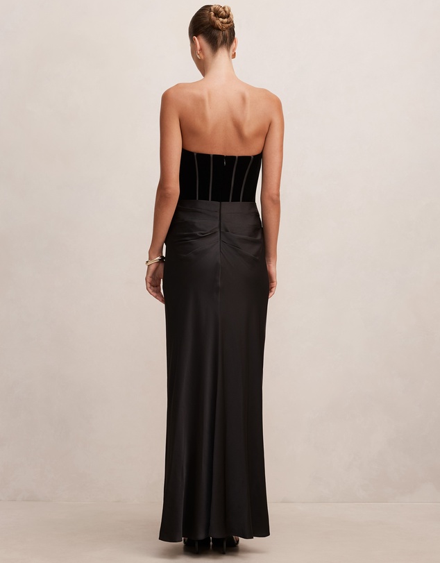 Forever New - Isra Velvet Corset Maxi Dress