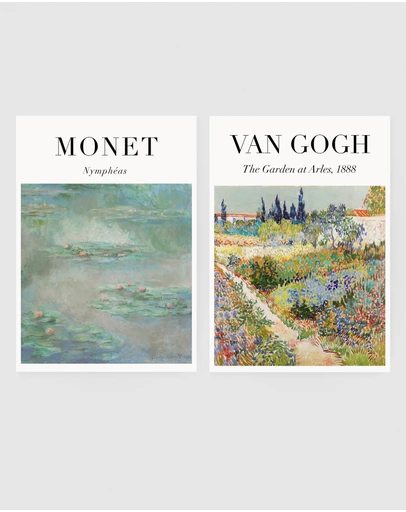 Inka Arthouse - Monet x Van Gogh Set of 2 Art Prints
