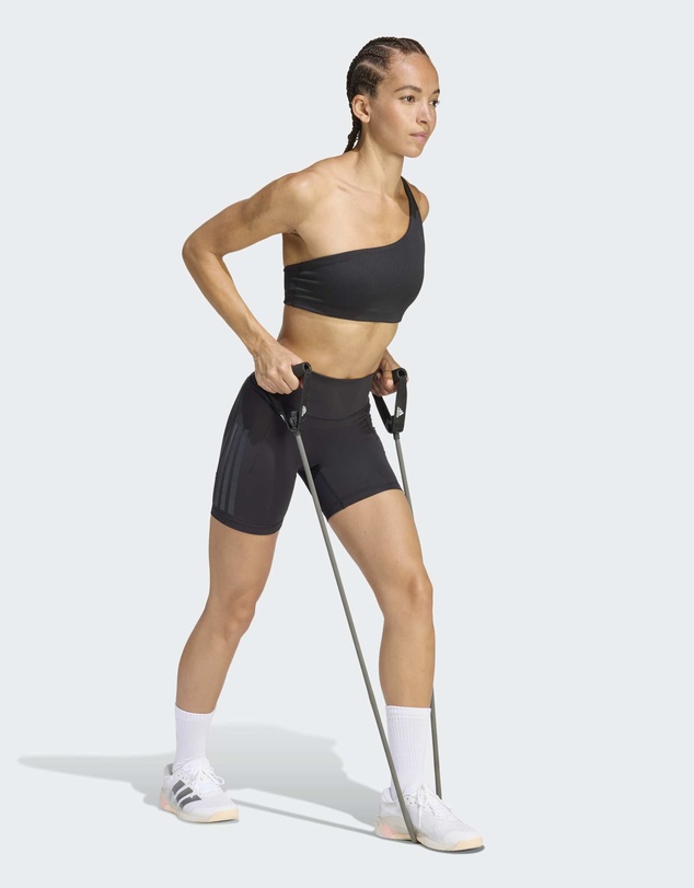 adidas Performance - Optime Workout 3-Stripes Short Leggings Womens