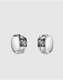 GUESS - Silver-Tone 4G Pave Earrings