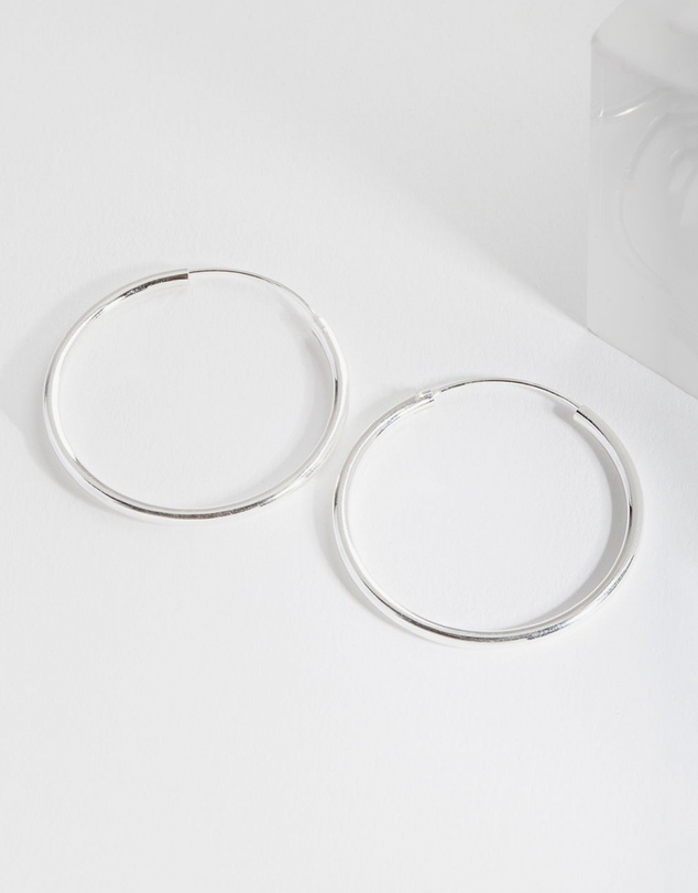 Lovisa - Sterling Silver Thick Hoop Earrings
