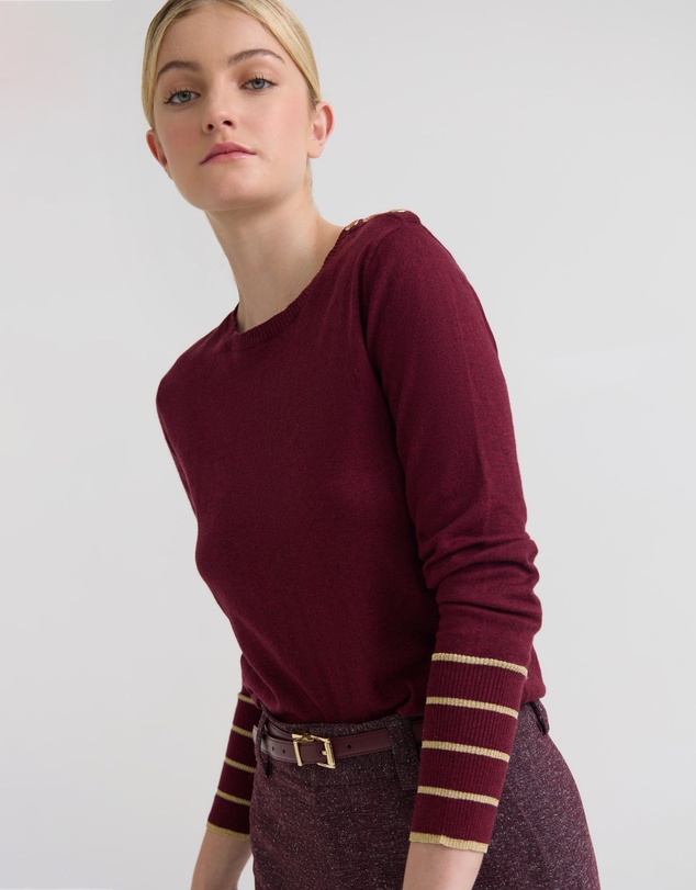 Oxford - Raven Metallic Stripe Knit