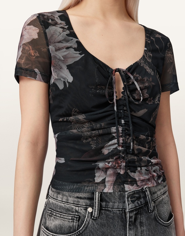 AllSaints - Gabby Mesh Top