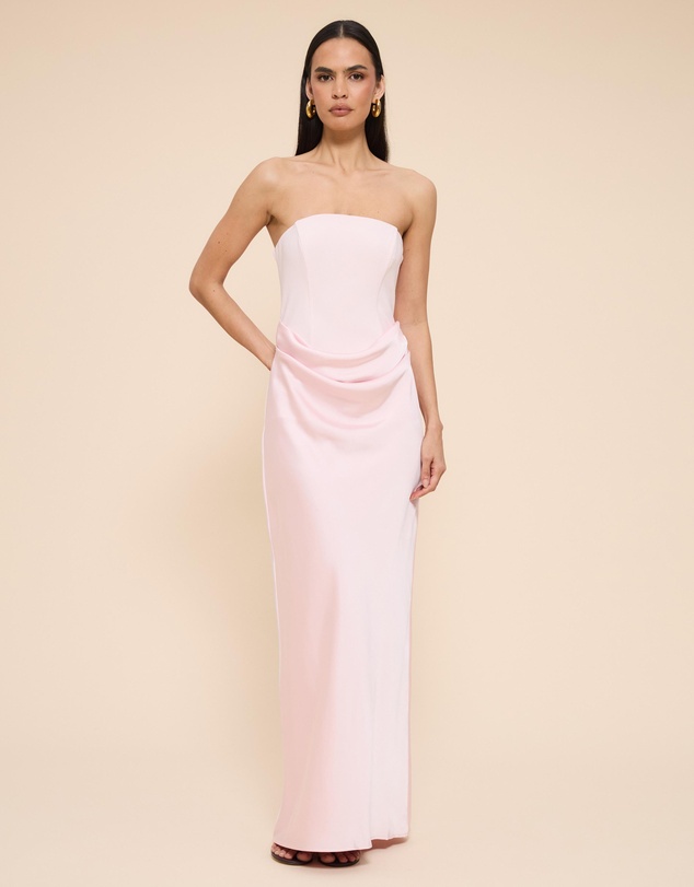 CHANCERY - Ayla Corset Drape Maxi Dress