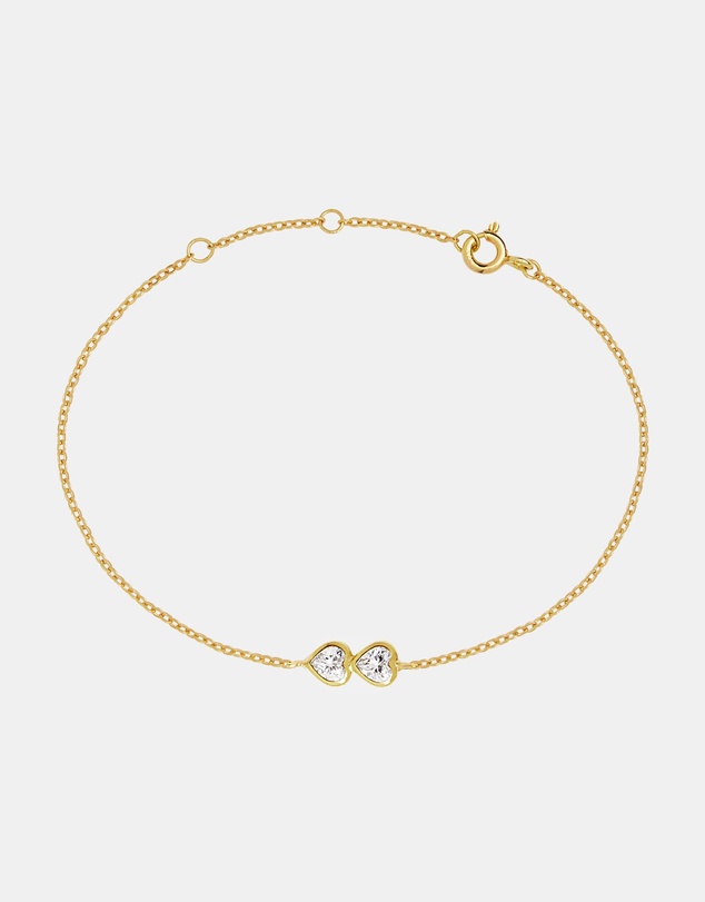 SAINT VALENTINE - Two Of A Kind Heart Bracelet - Gold