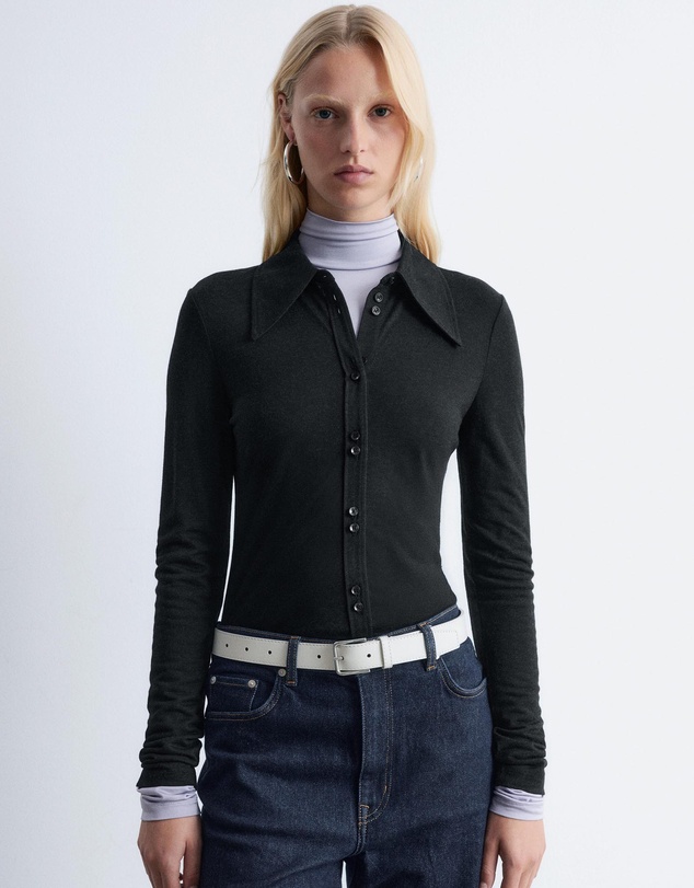 & Other Stories - Pointed-Collar Jersey Shirt