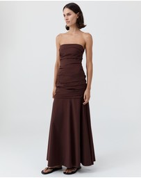 St. Agni - Gathered Strapless Longline Dress