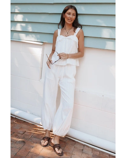 Petal & Pup - Ayden Balloon Hem Pants - White