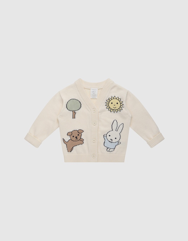 Kynd Baby - Miffy Knit Cardigan in Pristine
