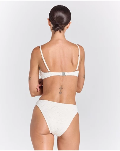 Poolside Paradiso - Sundream Tropics Bikini Bottom - Pearl
