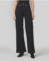 DRICOPER DENIM - Piper Black Wide Leg Trousers