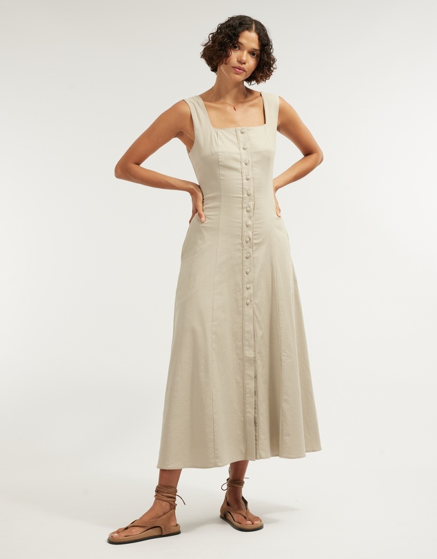 Amelius - Lucie Buttoned Midi Dress