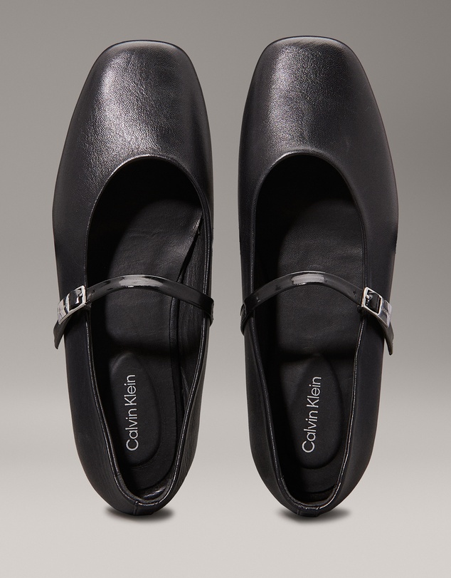 Calvin Klein - Leather Mary Jane Ballerinas
