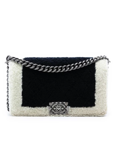Pre-Loved by Azura Reborn - Pre-Loved Old Medium Bicolor Shearling Boy Flap