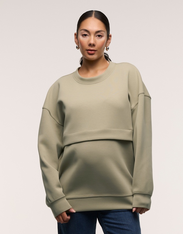 Soon Maternity - Oversized Feeding Zip Jumper