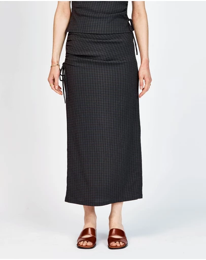 bul - Bruns Skirt Black Navy Check