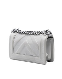 Pre-Loved by Azura Reborn - Pre-Loved Small Chevron Stitched Calfskin Boy Flap