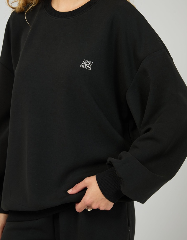 All About Eve - Luxe Active Box Crew Black