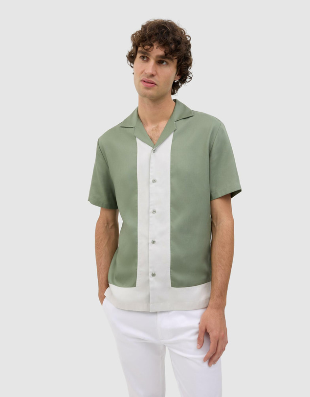 Politix - Ethan Border Panel Short Sleeve Shirt