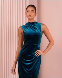 Azzurielle - Moriah High Neck Maxi Gown