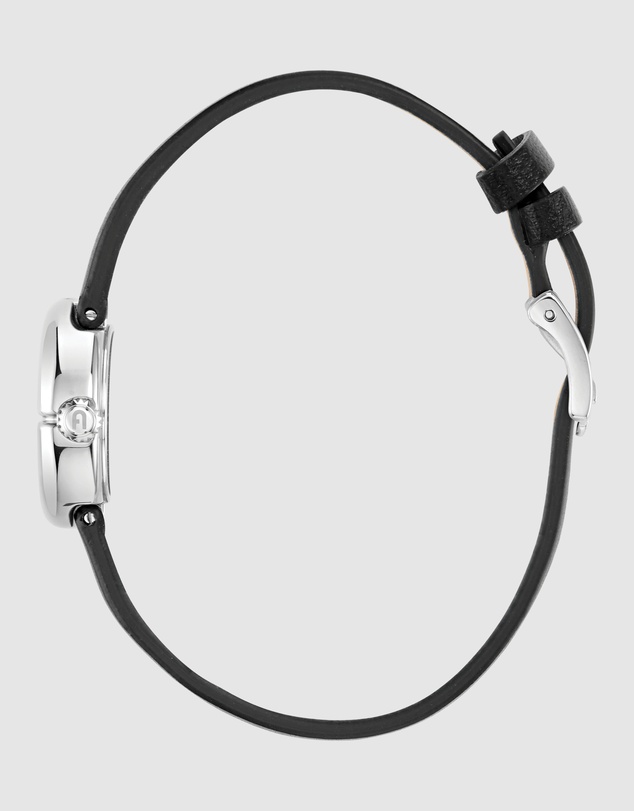 Furla - Furla Miasfera Iconic 24mm Black Leather Strap Watch