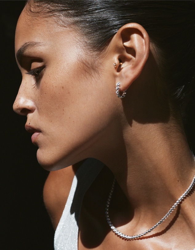 SAINT VALENTINE - Crescendo Oval Hoops - Silver