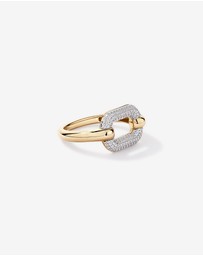 Michael Hill - Luxe Links Ring with Cubic Zirconia in 18kt Vermeil