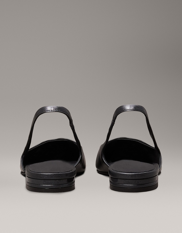 Calvin Klein - Leather Slingback Ballerinas