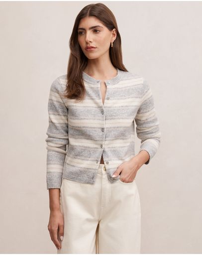 Grey & Oat Stripe